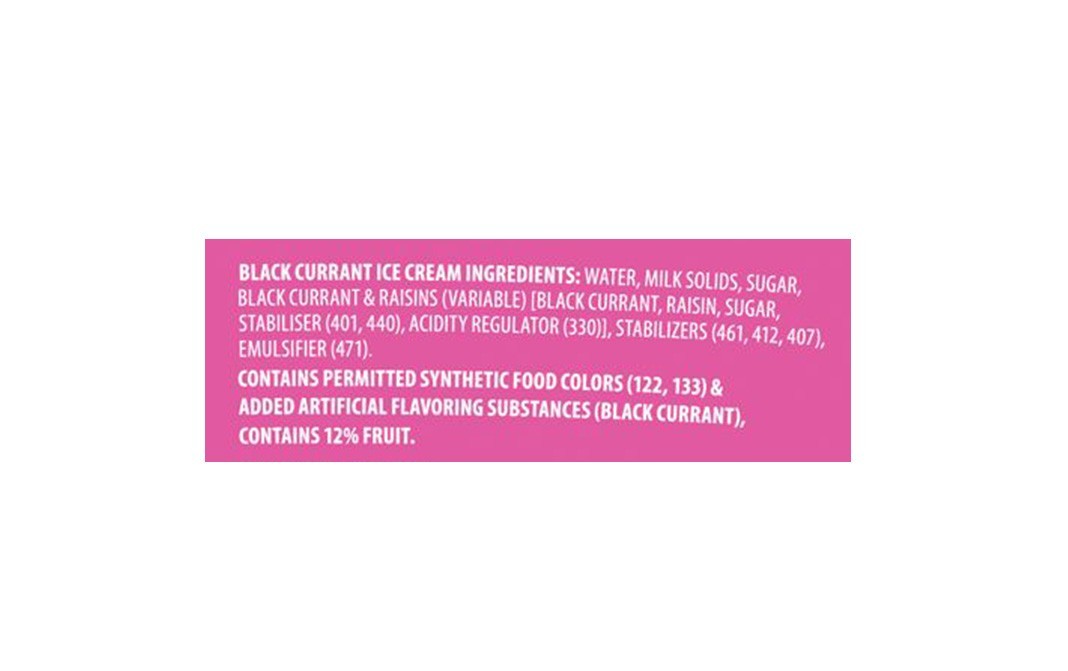 Baskin Robbins Premium Ice Cream Black Currant   Plastic Jar  450 millilitre
